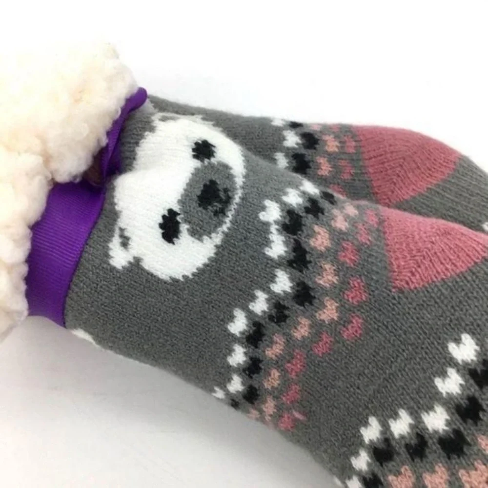 Fuzzy Polar Bear Socks Sherpa Slippers New